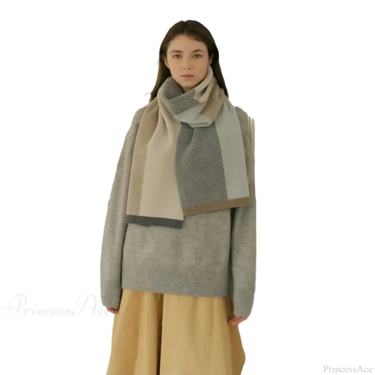 Cashmere Winter Scarf for Women - Designer Knit Warmth